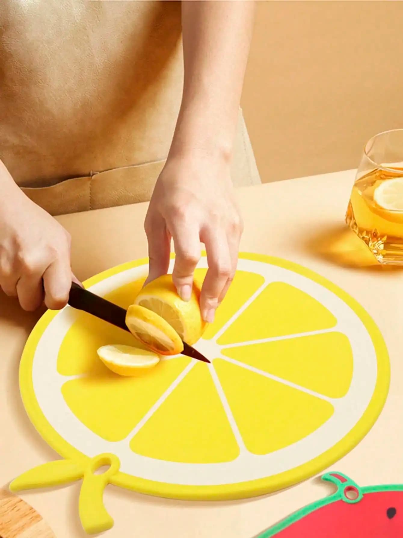 Tagliere per frutta da 1 pezzo, tagliere in plastica sospeso a forma di melone da campeggio per cucina domestica per verdure e carne
