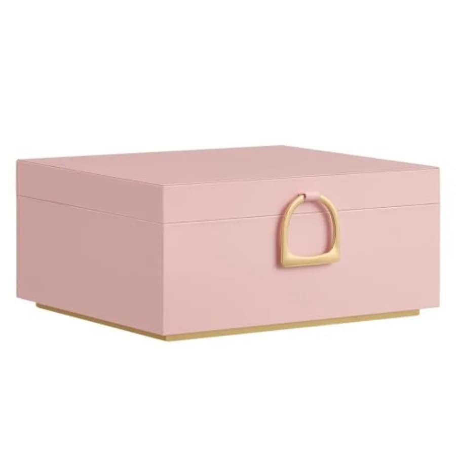2-level jewelry box with handle, removable tray, floating effect, 8.1 x 9,4 x 4,3 inch