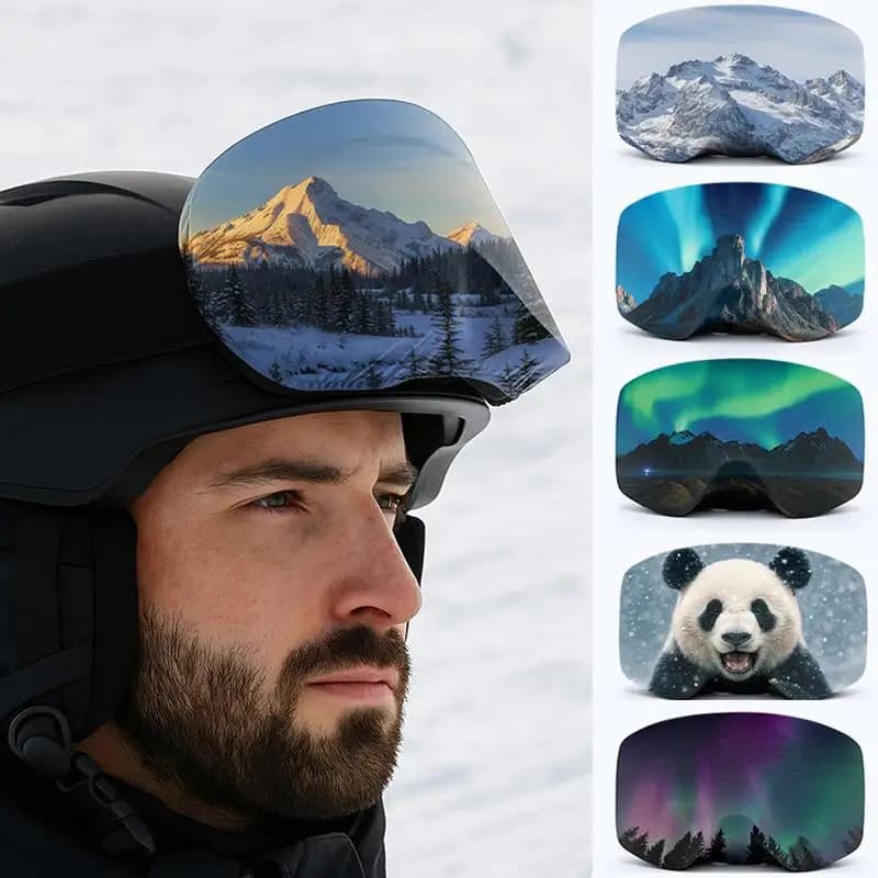Elastic Ski Goggle Cover Scratch Dustproof Snowboarding Goggle Protector Cover Snow Sport Glasses Protective Gear