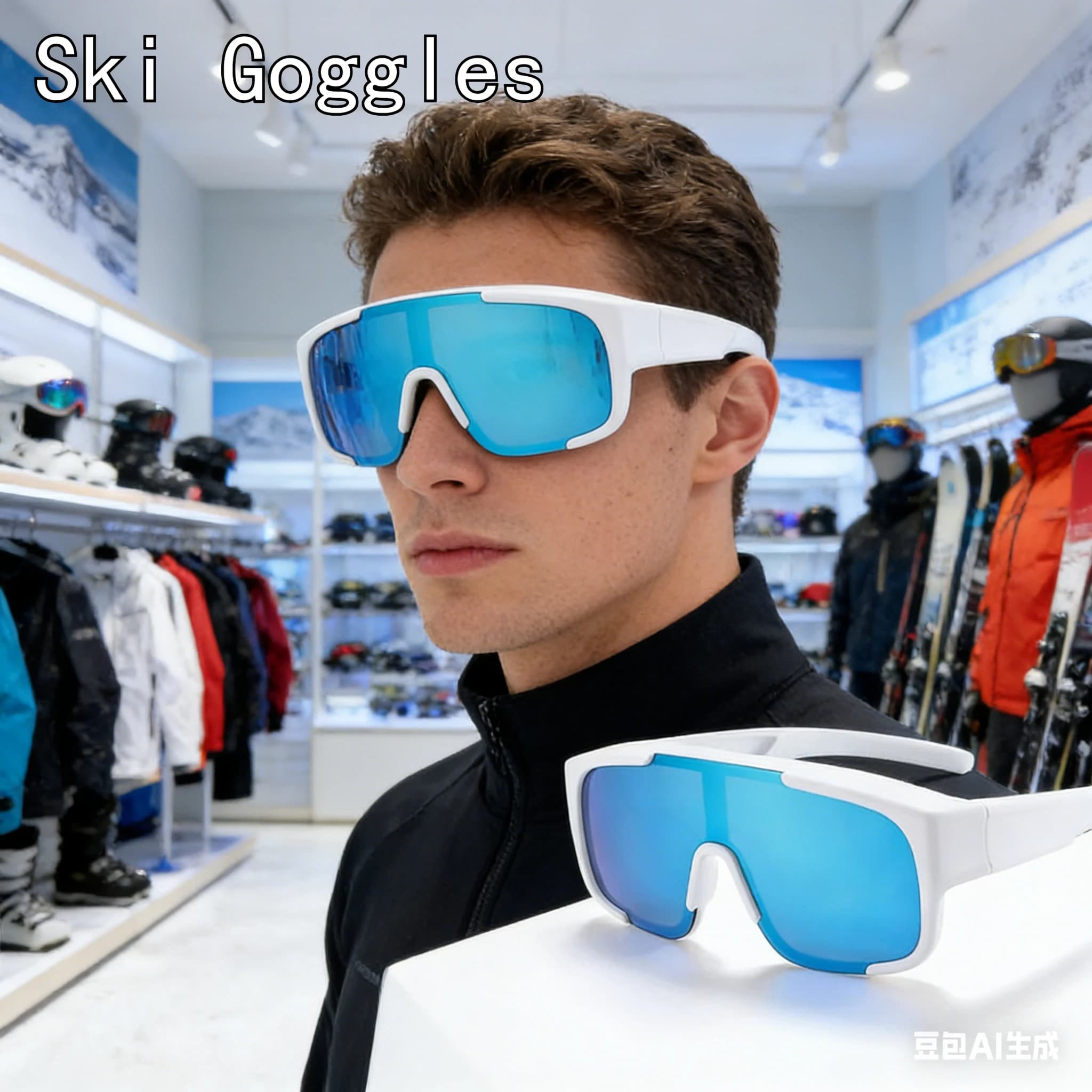 Occhiali da sci invernali da uomo Anti Fog OTG Occhiali da donna per occhiali Antivento UV400 Occhiali da snowboard Sport