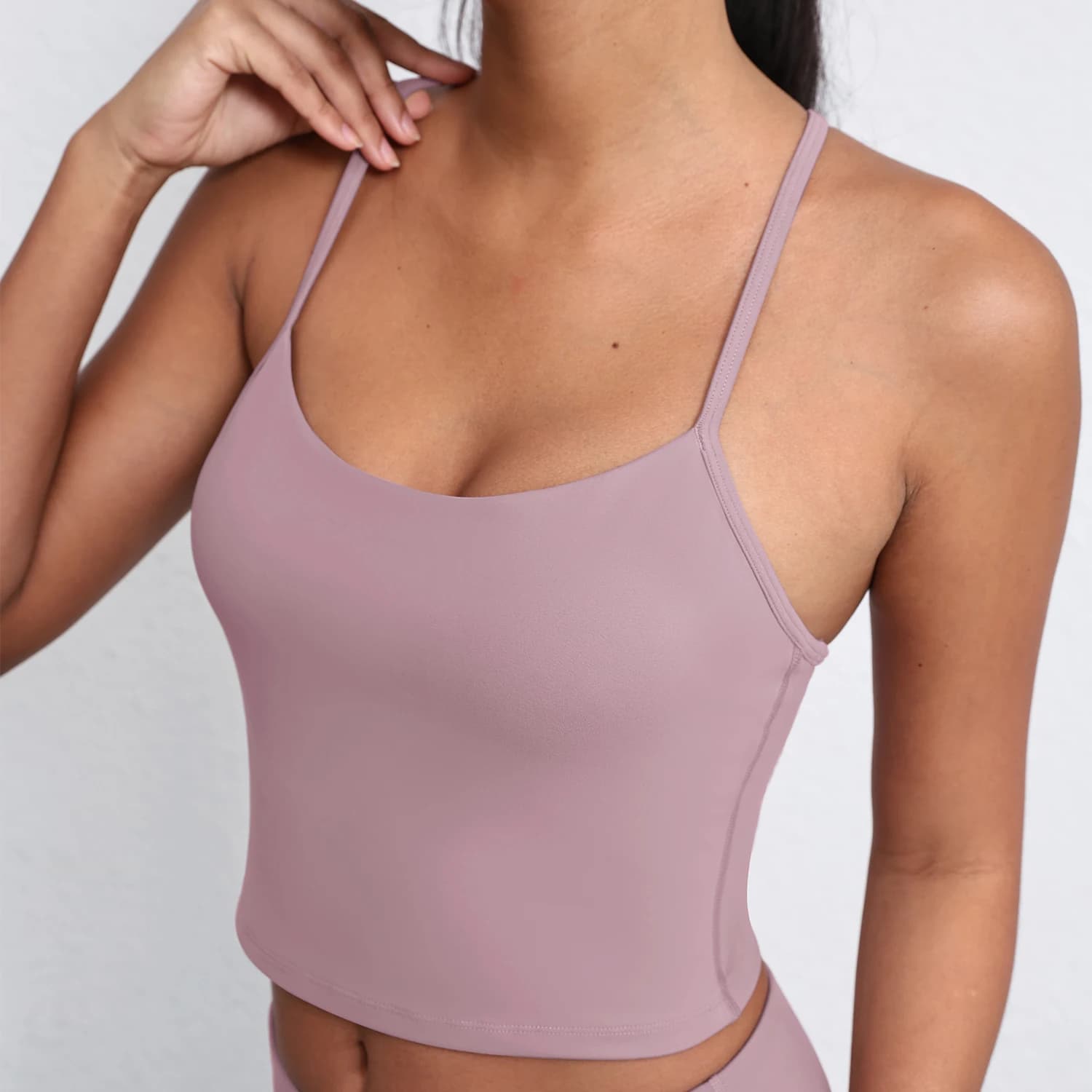 Reggiseno Sportivo a U con Imbottitura per Donna, Top Sexy per Yoga, Fitness, Palestra, Allenamento, Corsa