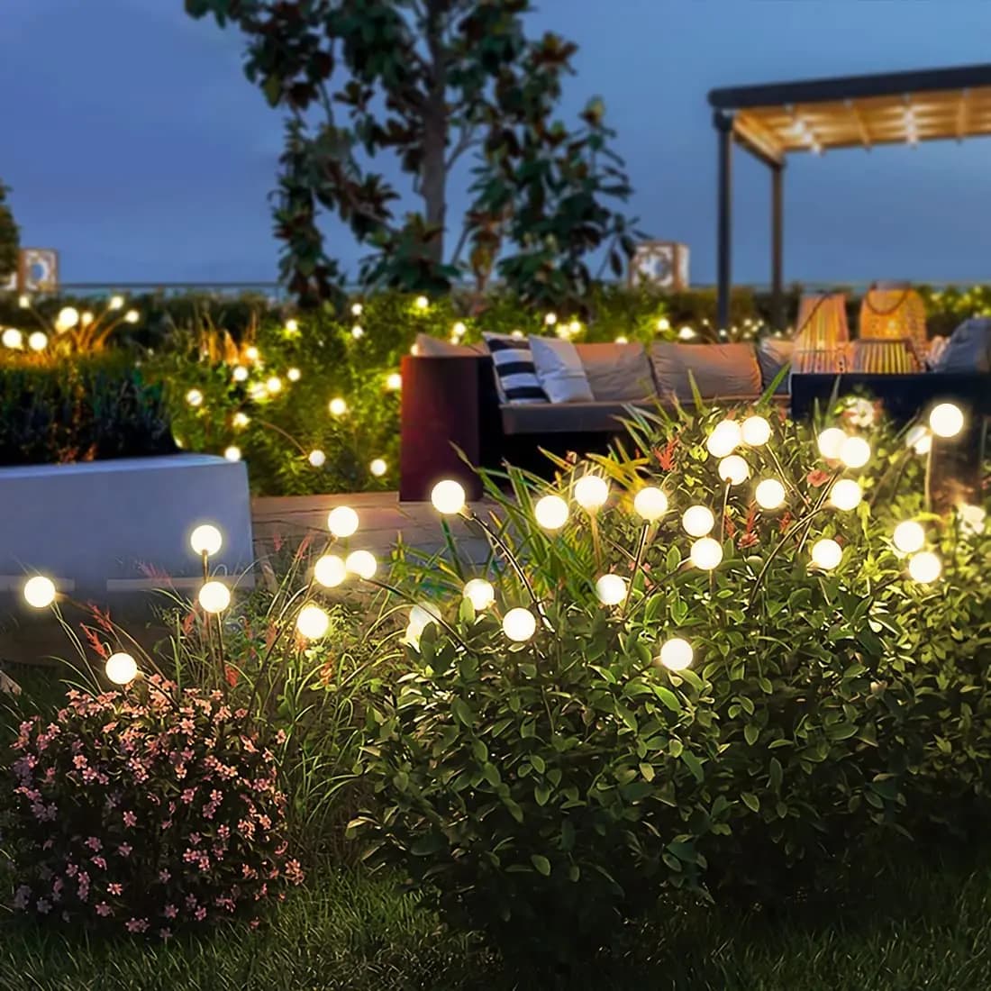 Lucine ad energia solare Lanterne da giardino per esterni Lanterne da terra Illuminazione decorativa ecologica per cortile e patio