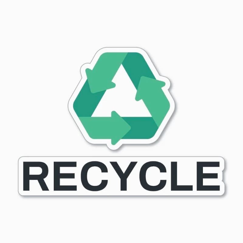 Adesivo per decalcomania decorazione auto Adesivo per riciclo Decalcomania per finestra Cartello grafico Sicurezza auto 15 cm PVC KK