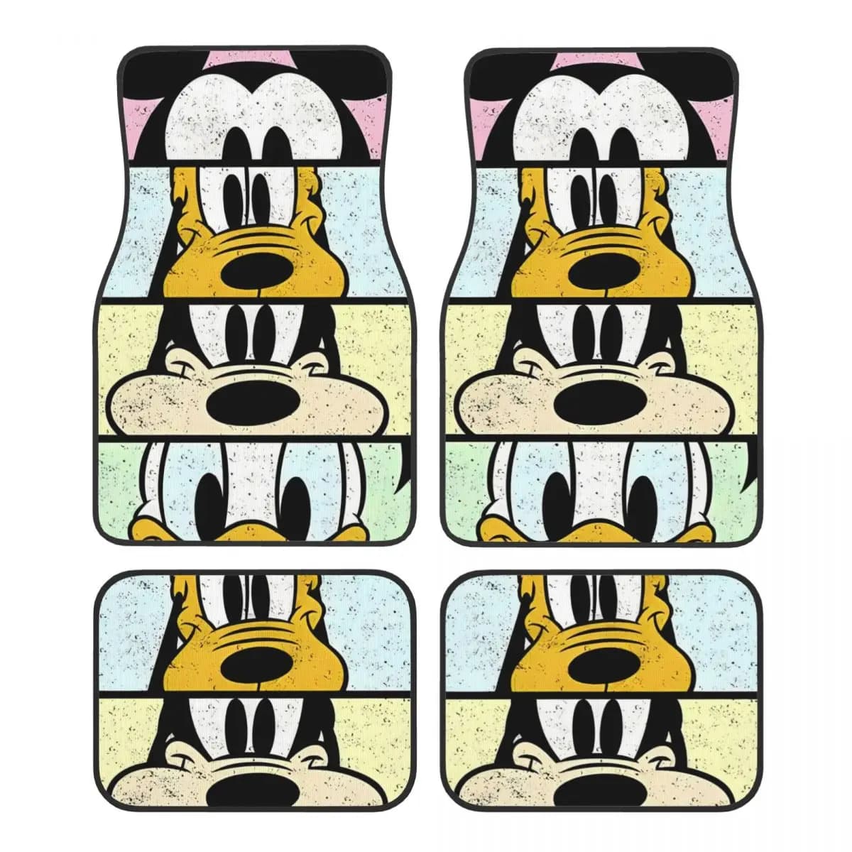Tappetini per Auto Mickey e Minnie Mouse, Set Completo Antiscivolo Universale per Veicoli di Medie Dimensioni