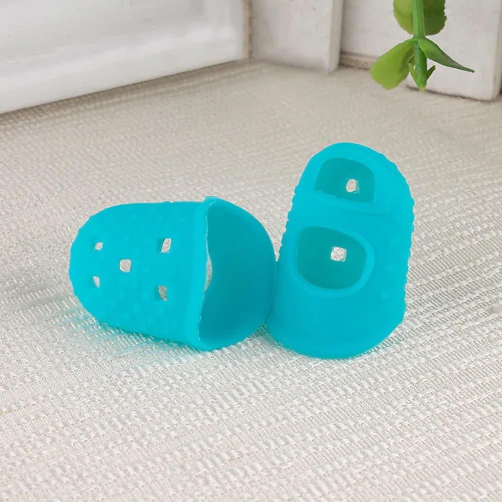 10 Pezzi Protezioni per Dita in Silicone per Chitarra, Traspiranti e Confortevoli, per Principianti di Ukulele e Pratica di Chitarra