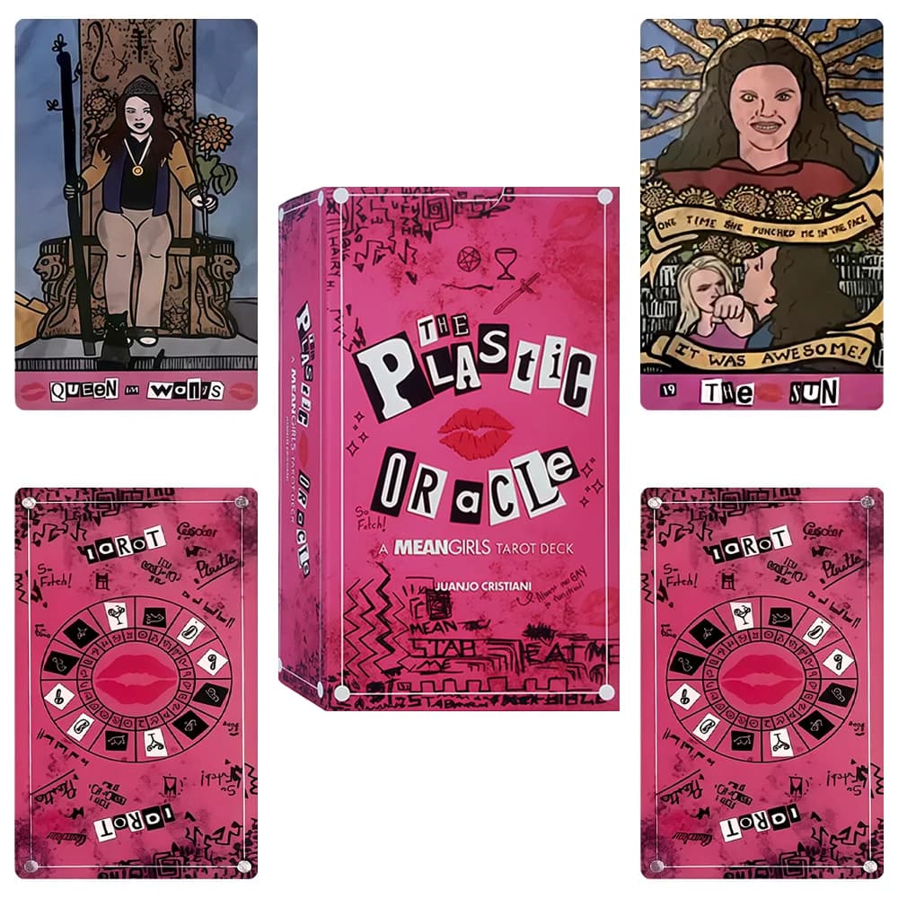 7×12 cm A MEAN Girls Tarot 78 carte da divinazione Predict the Future perfette per riunioni di famiglia, feste e giochi da tavolo