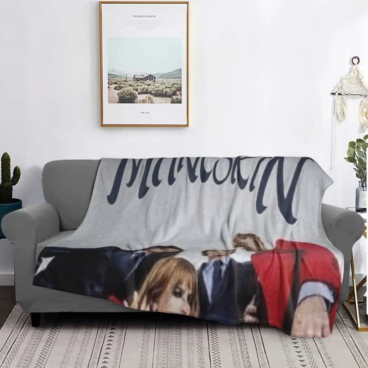 Damiano David Maneskin Music Band Photo Travel Blanket Soft Warm Flannel Throw Blanket Cover for Living room Picnic Home Couch