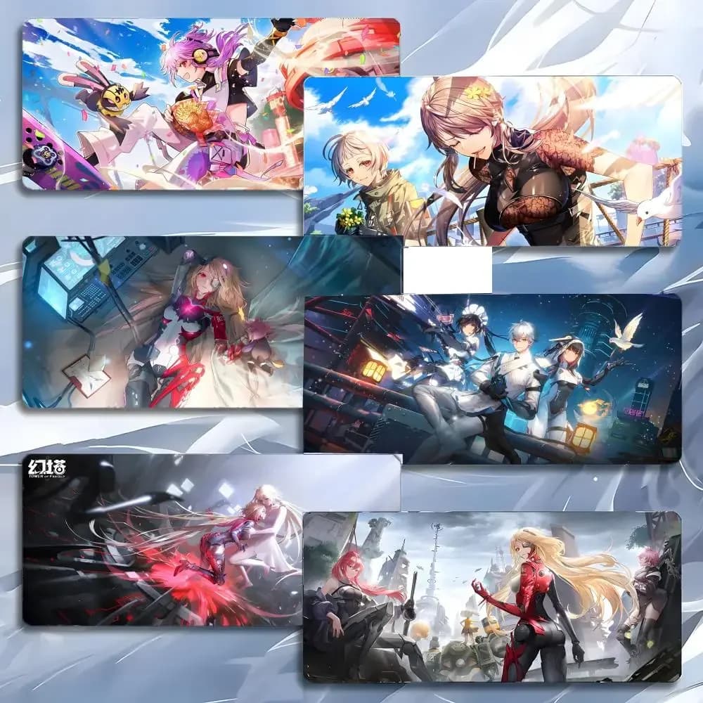 game scifi T-Tower of Fantasy Mouse Pad Mousepad Large Gaming LockEdge Thickened PC Table Desk Mat