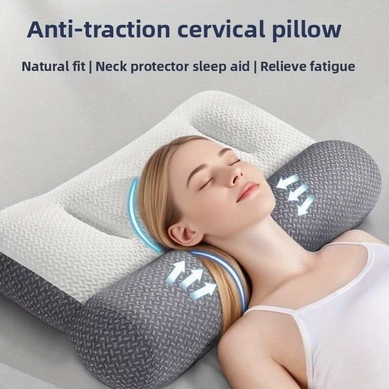 1 pz cuscino cervicale ergonomico con trazione zonale cuscino di supporto per il sonno a casa cuscino per alleviare il collo per un sonno confortevole