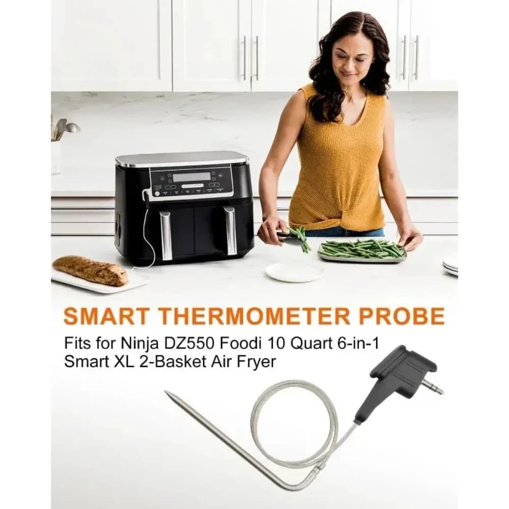 High Quality Air Temperature Thermometer Probe Replacement for 6-in-1 Dual Temp Probe Indoor Grill & Air Fryer Accessories NTC