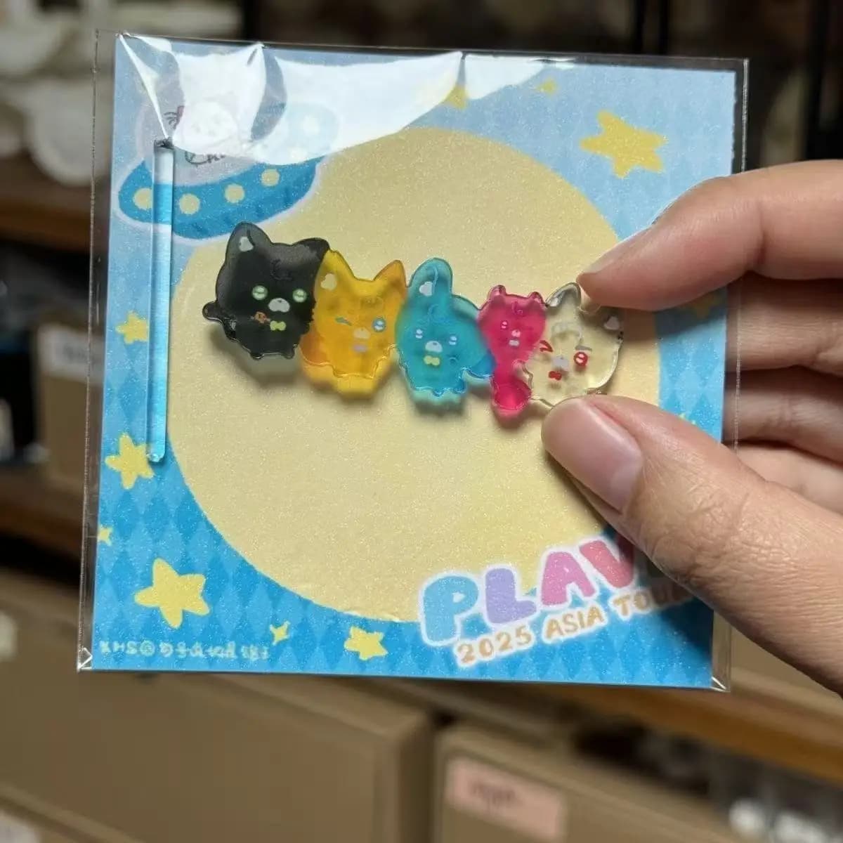 Kawaii 2025 ASIA TOUR Fermaglio per Capelli in Acrilico a Forma di Gatto, Graziose Mollette per Capelli a Forma di Animale Cartone Animato per Ragazze, Accessori per Capelli Y2K