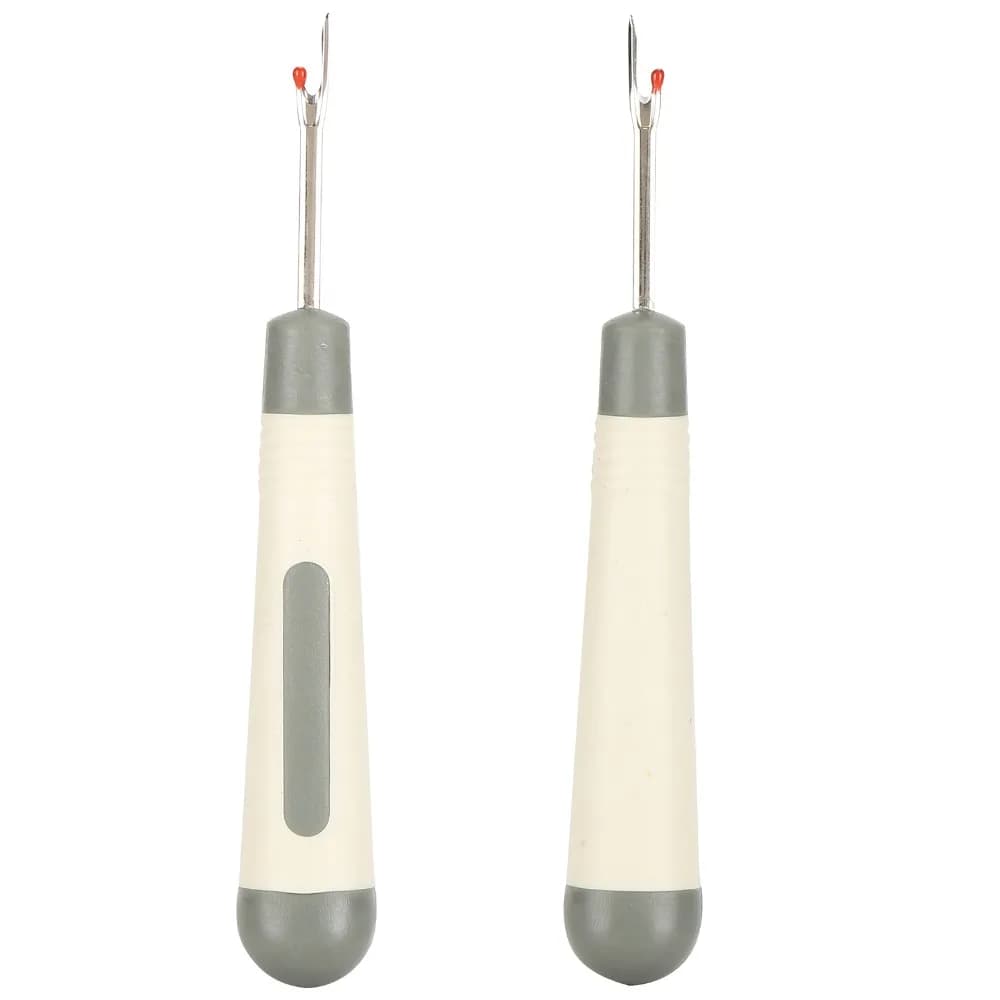 Portable Rubber Handle Seam Ripper Stainless Steel Blade Ergonomic Handle Thread Remover Seam Ripping Tool For DIY Handcrafts