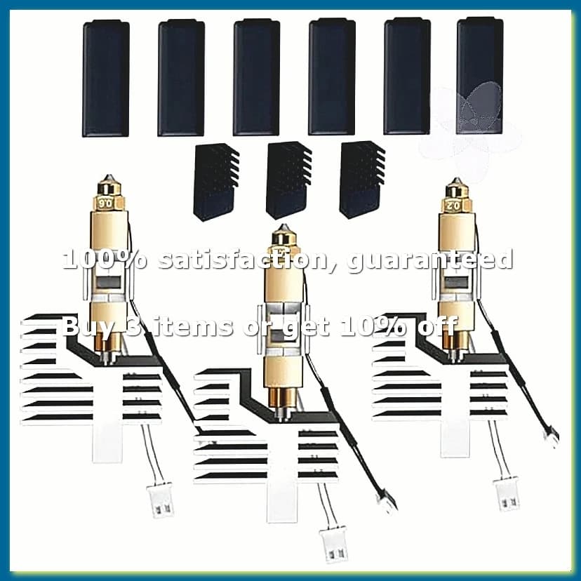 3pcs for Centauri Carbon Hotend Kit,0.2/0.4/0.6mm Hardened Steel Brass Nozzle,W/3 Silicone Socks,3 Nozzle Brushes-ABPX