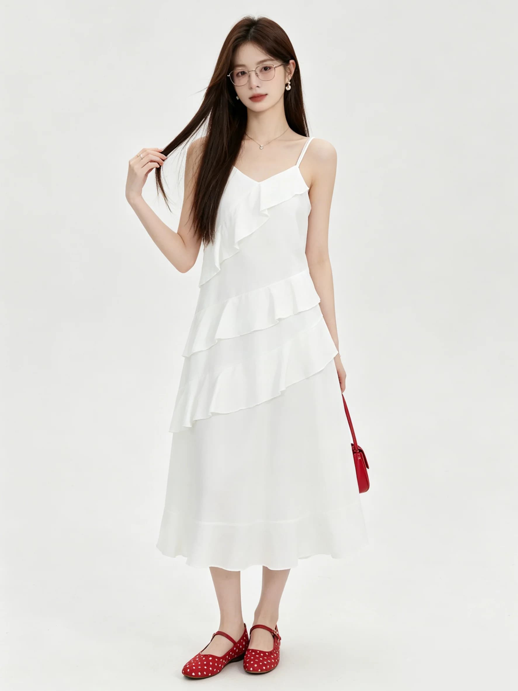 Chic Summer White Slimming Long Dress French Style Bell Sleeve Backless Strapless Gown Breathable Skin-Friendly A-Line Skirt