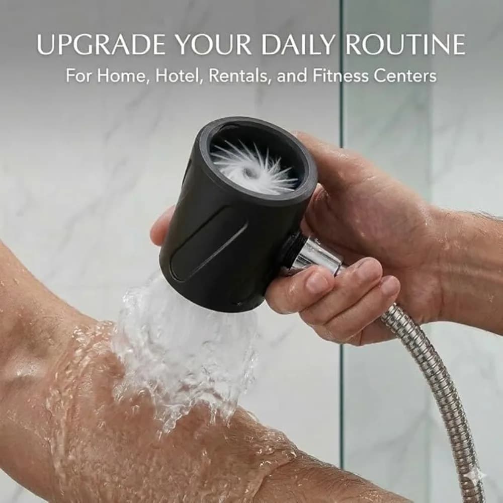 Soffione doccia portatile da uomo stampato in 3D, ad alta pressione, con ugello a spirale per massaggio e irrigazione, accessori doccia, 1 pz