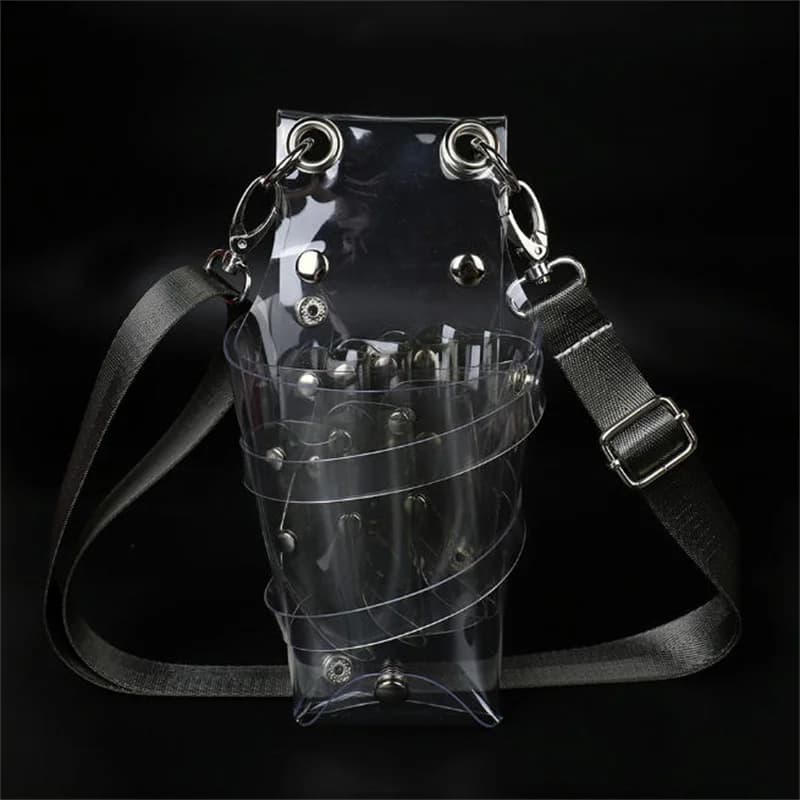 Professional 7 Pockets PVC Hair Scissors Bag Scissors Pouch Barber Scissor Holder Case With Belt Salon Hairdressing Tool