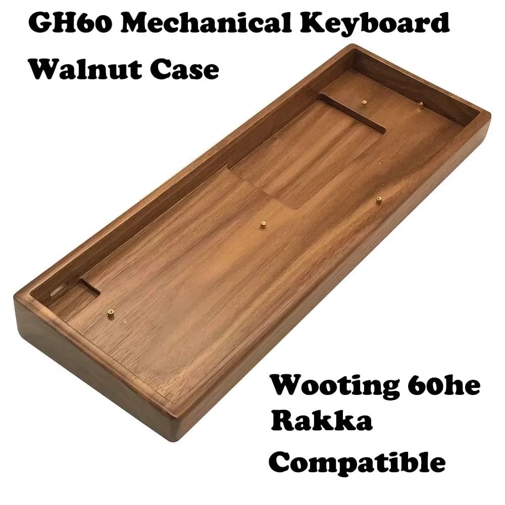 GH60 for mechanical walnut wood beach keyboard compatible with the optional Wooting 60he RAKKA 64 RGB kit