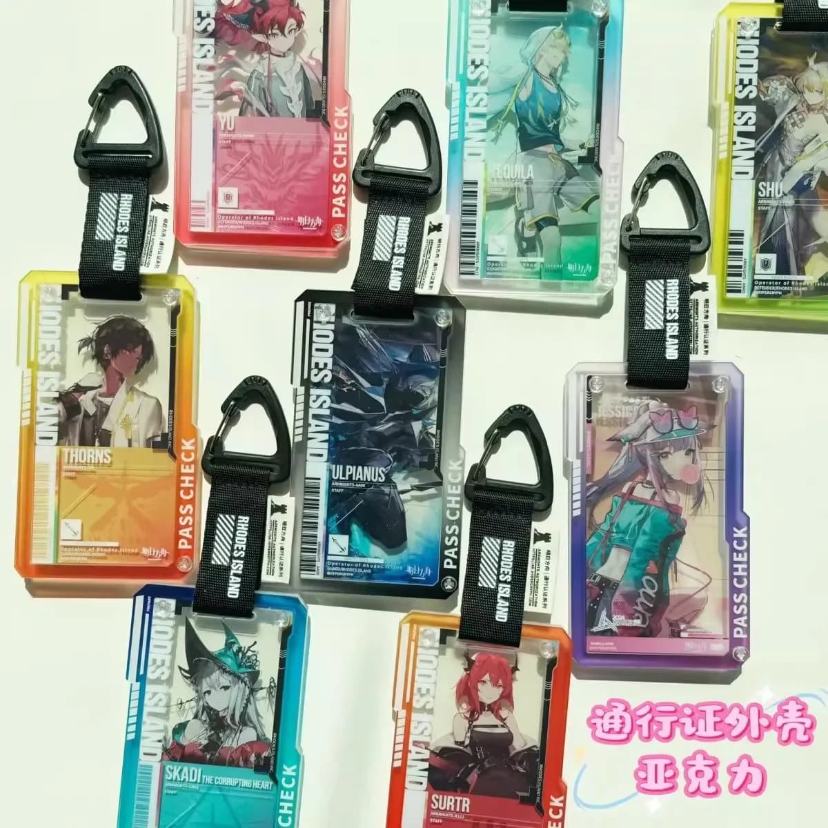 2025 Anime Arknights Custodia protettiva per passaporto Acrilico ad alta trasparenza Pass Check Duricrust Card Sleeve Ciondolo Skadi Spine