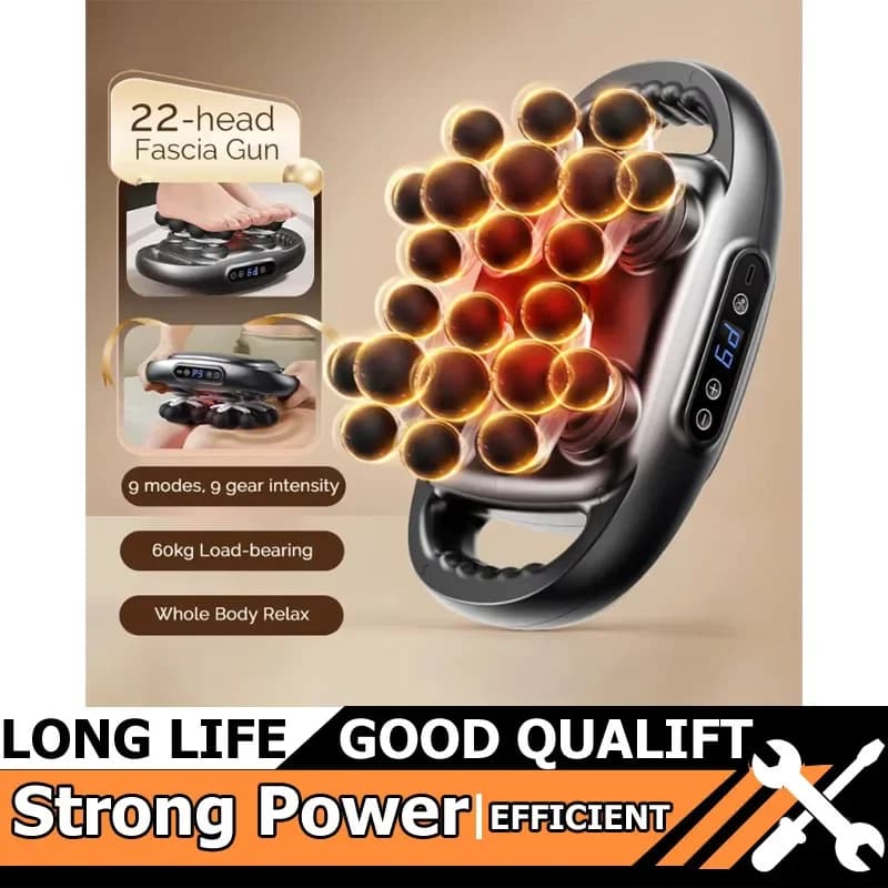22 Heads Hot Band Gun Body Massage Gun with High Frequency Vibration Back and Life Massage Instruments for Muscle Massage for Neck and Shoulder