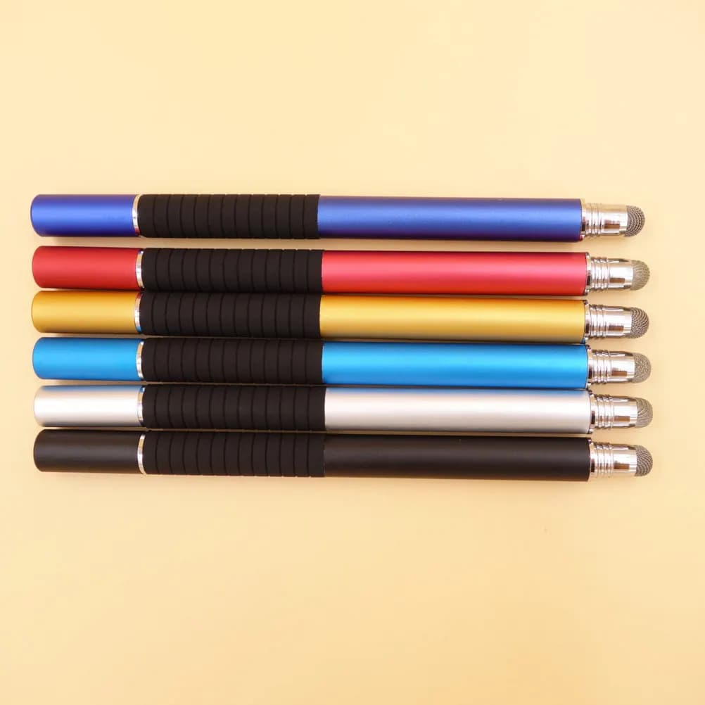 Penna Stilo Capacitiva 2 in 1 con Punta a Disco e in Fibra per Disegno e Appunti, Universale per Tablet e Cellulari, Leggera