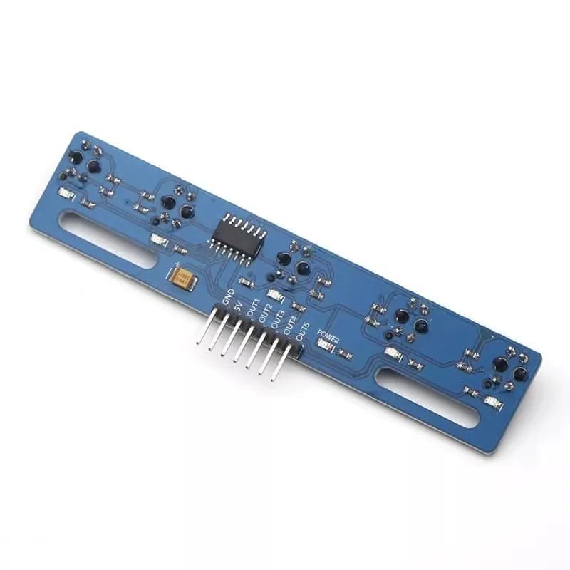 2 Pezzi Modulo Sensore di Tracciamento Linea a 5 Canali TCRT5000, Infrarossi Bianco/Nero, per Auto Smart Arduino