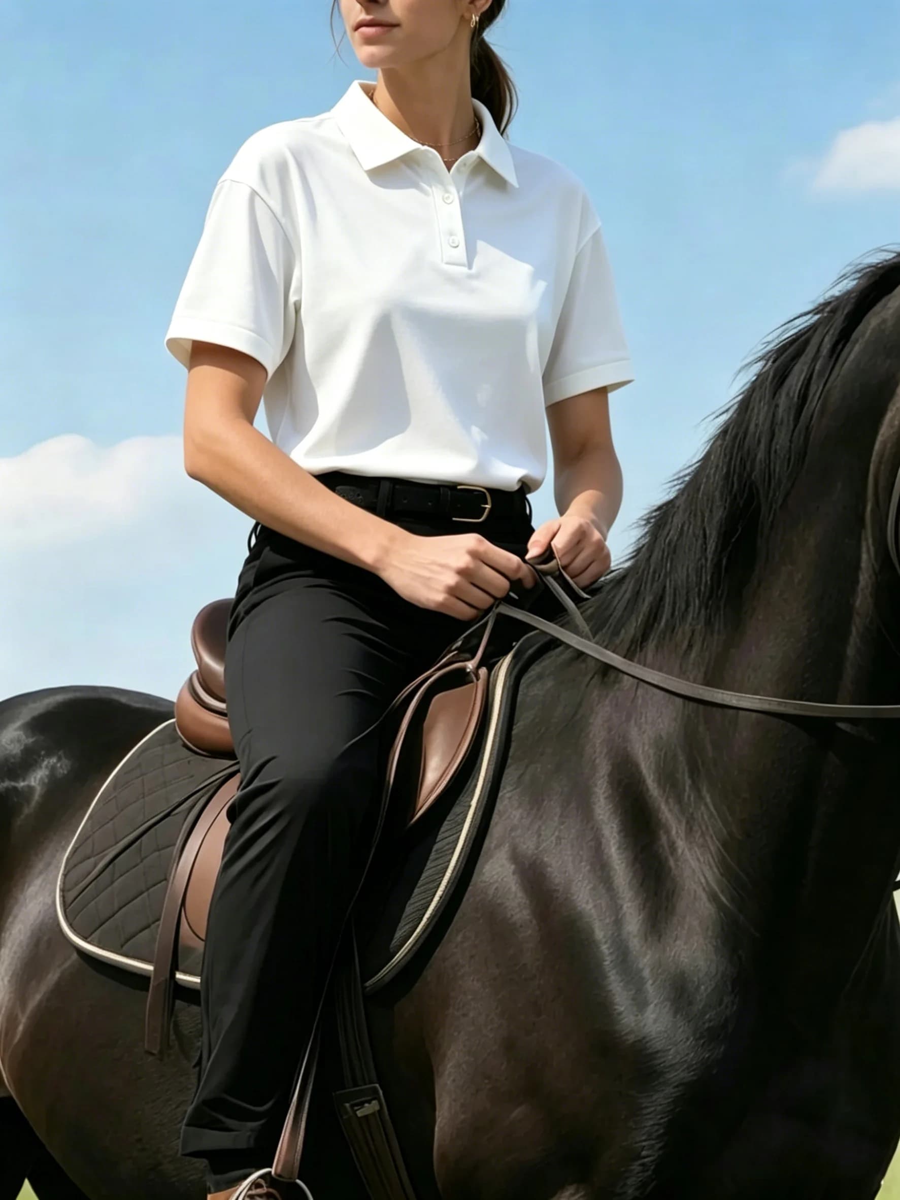 Polo Casual Estive alla Moda da Donna e Uomo, Traspiranti, da Golf, T-shirt Unisex Streetwear Trendy Oversize Bianche