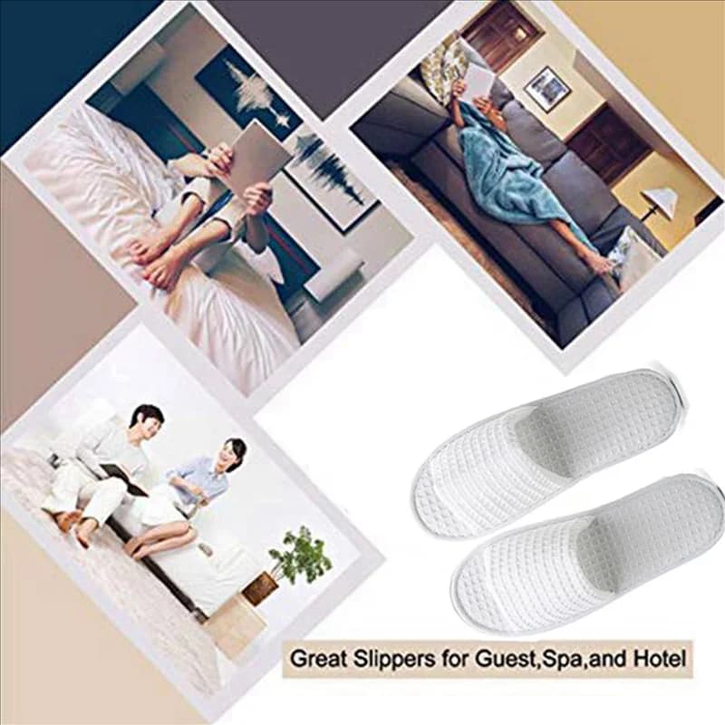 ABRT-Spa Slippers, 15 Pairs Open Toe Toe Disposable Slippers Fit Size For Men And Women For Hotel Home Guest Used