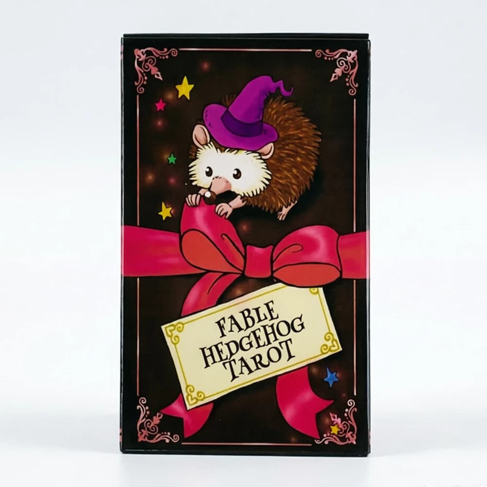Carte dei Tarocchi Fable Hedgehog da 12x7 cm per principianti con guida in carta, simpatiche carte dei Tarocchi per divinazione, meditazione e regali
