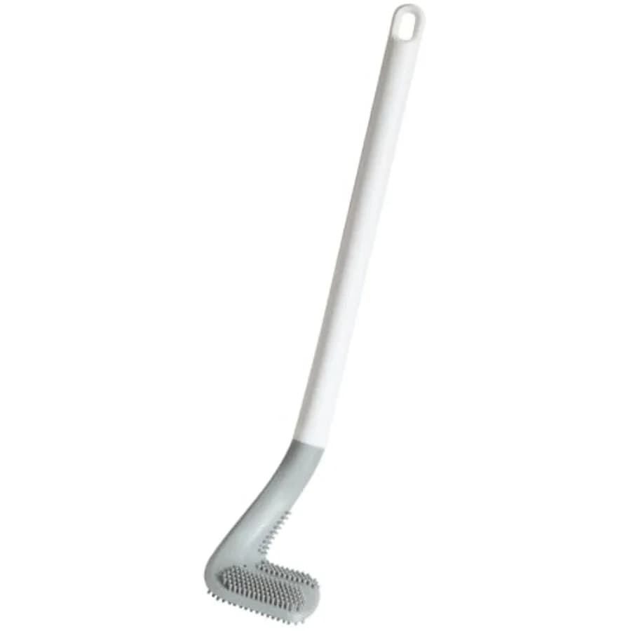 Curated Picks Toilets Brushes, Toilet Cleaning Brush, Golf Flexible Bendable Silicone Long Handled Toilet Brushes, 360°Deep Toi