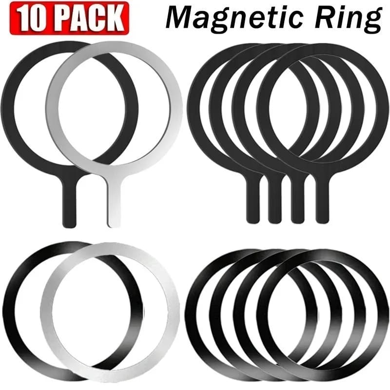 10-1 pezzi per anello piastra magnetica Magsafe supporto adesivo universale in metallo per telefono foglio piastra caricatore wireless per supporto magnetico per auto
