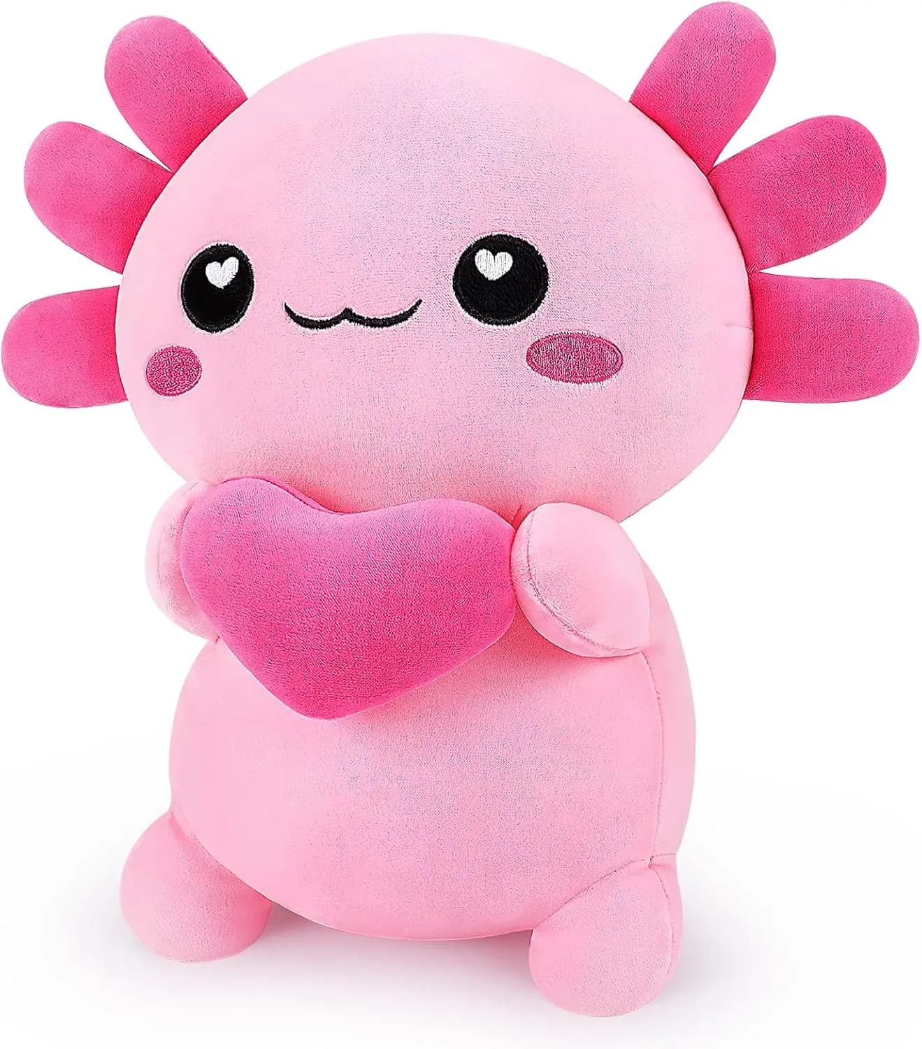 Peluche Axolotl da 14 Pollici, Morbido Salamandra Imbottito, Peluche Kawaii, Cuscino per Dormire, Regalo di Compleanno