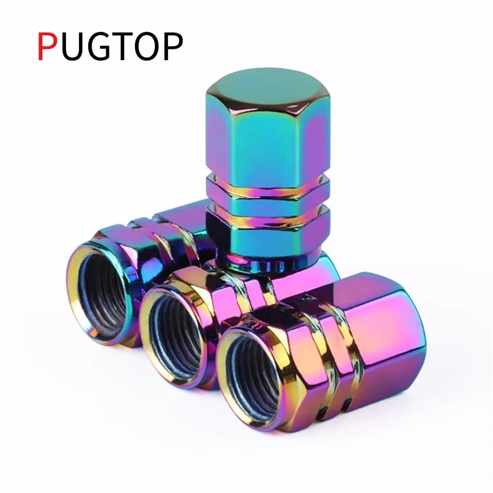 Auto Pneumatic Pneumatic Valve Stem Aluminum Alloy Caps Waterproof Pneumatic Hoop Valve Caps For Cars, Motorcycles, Truck
