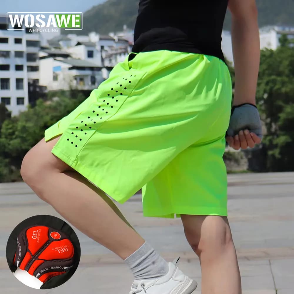 WOSAWE Men's Cycling Shorts MTB Short MOTO Mountain Bike Shorts Outdoor Trekking Shorts Bike Shorts
