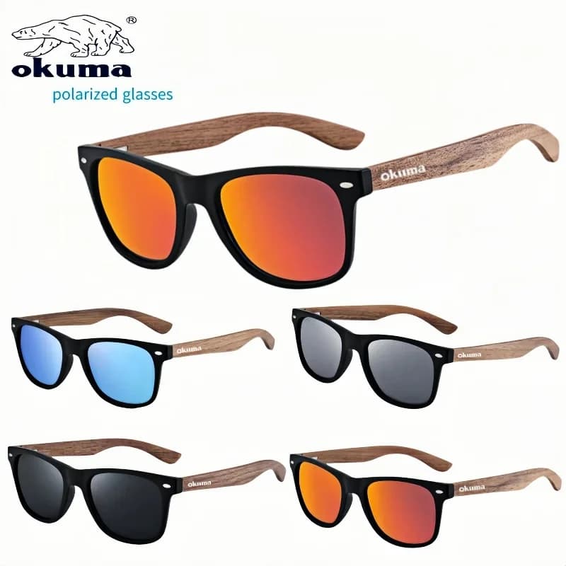 okuma Fashionable natural bamboo and wood sunglasses driving beach travel goggles fishing camping hiking casual glasses