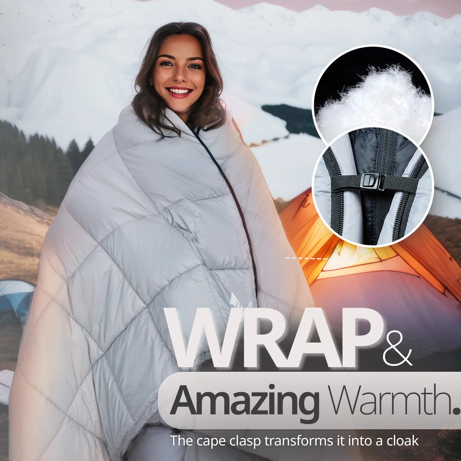 Camping sleeping bag cover for adults 210x140 cm, ultralight hot blanket for domestic winter travel, L353