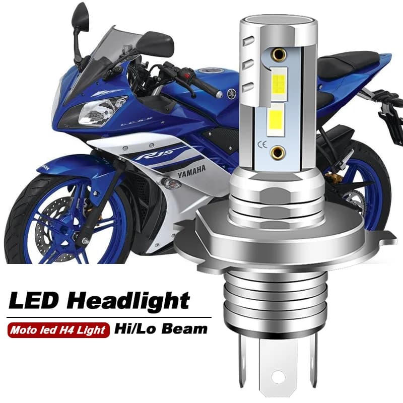 H4 HS1 Led Canbus No Error Per Yamaha YZF-R15 Faro Del Motociclo Lampadina 4800LM 6000K Bianco Hi/Lo Fascio di Luce 9003