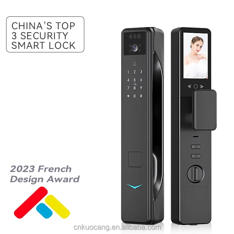 Serratura Intelligente OEM/ODM 2025 ISEE HOME con Wifi, Impronta Digitale, Cerradura Inteligente Digitale Sicura con Telecamera 3D per Riconoscimento Facciale