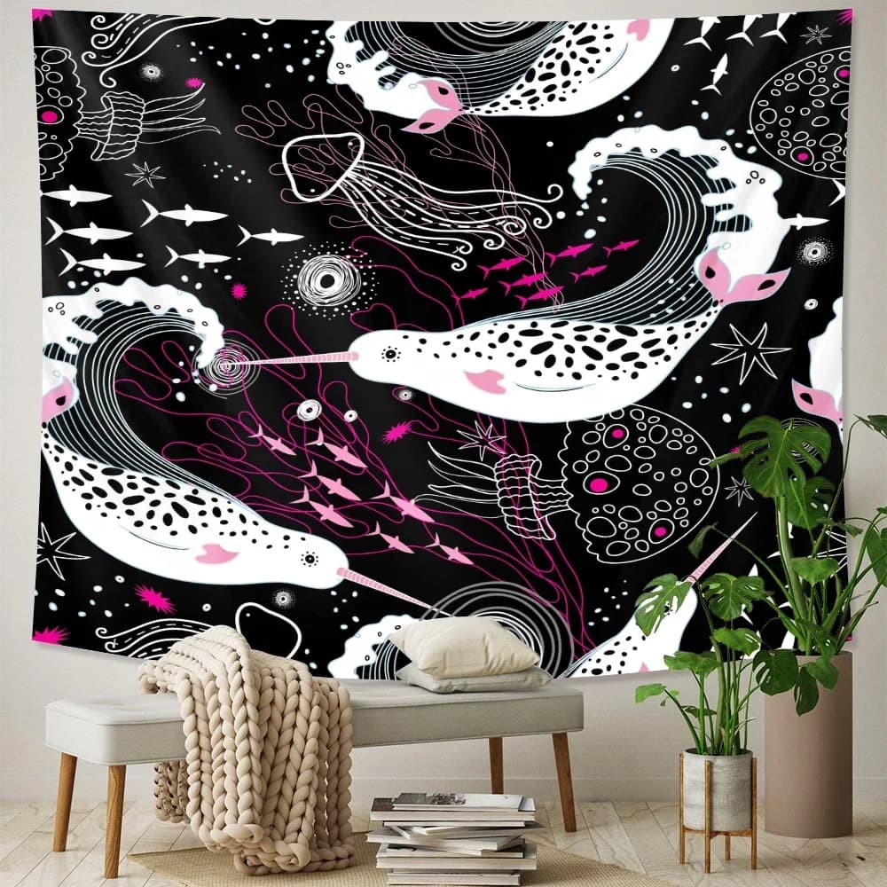 Scene psychedelic animal house art decoration tapestry Hippie bohemian decoration sheet sofa blanket decoration wall decoration yoga mat