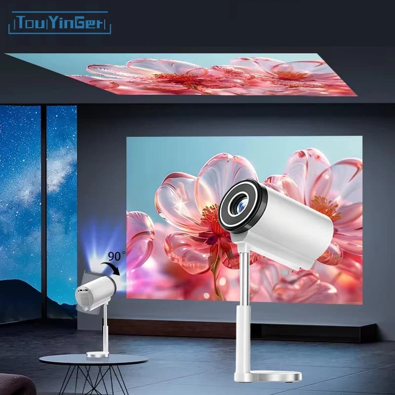 TouYinger X9 Pro Mini Projector Android 13 Portable Beam 12000 Lumens Supports 4K Video WIFI Smart Phone Sync Home Theater TV