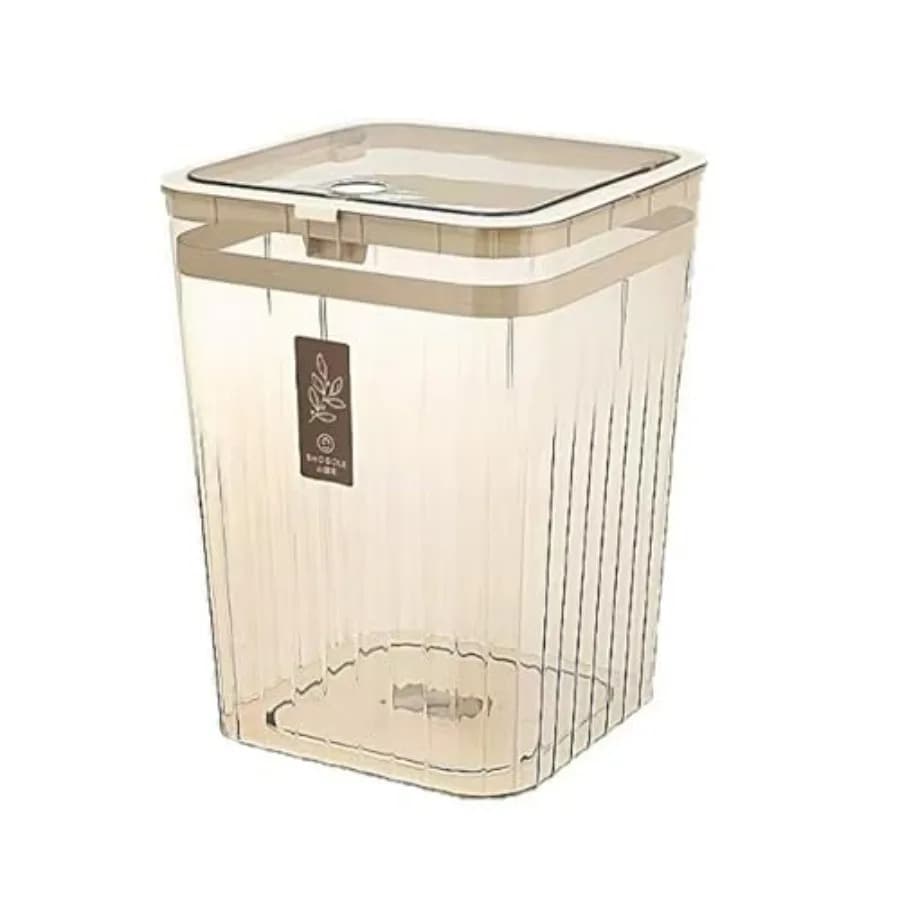 Cestino per Bagno con Coperchio 2,6 Galloni in Plastica Trasparente con Coperchio a Pressione per Casa e Soggiorno