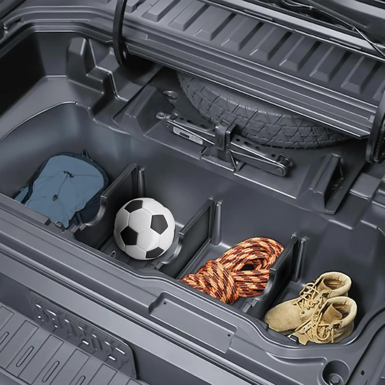 Per il 2017-2025 Honda Ridgeline Accessori Tronco In-Bed Divisori Tronco Cargo Organizer Portellone Posteriore Auto Vano di Inserto Vassoio
