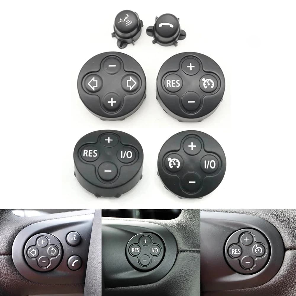 Copertura per Pulsanti Multifunzione del Volante con Controllo Cruise e Volume per BMW MINI Cooper Clubman R55 R56 R57 R58 R59 R60 R61 2007-14