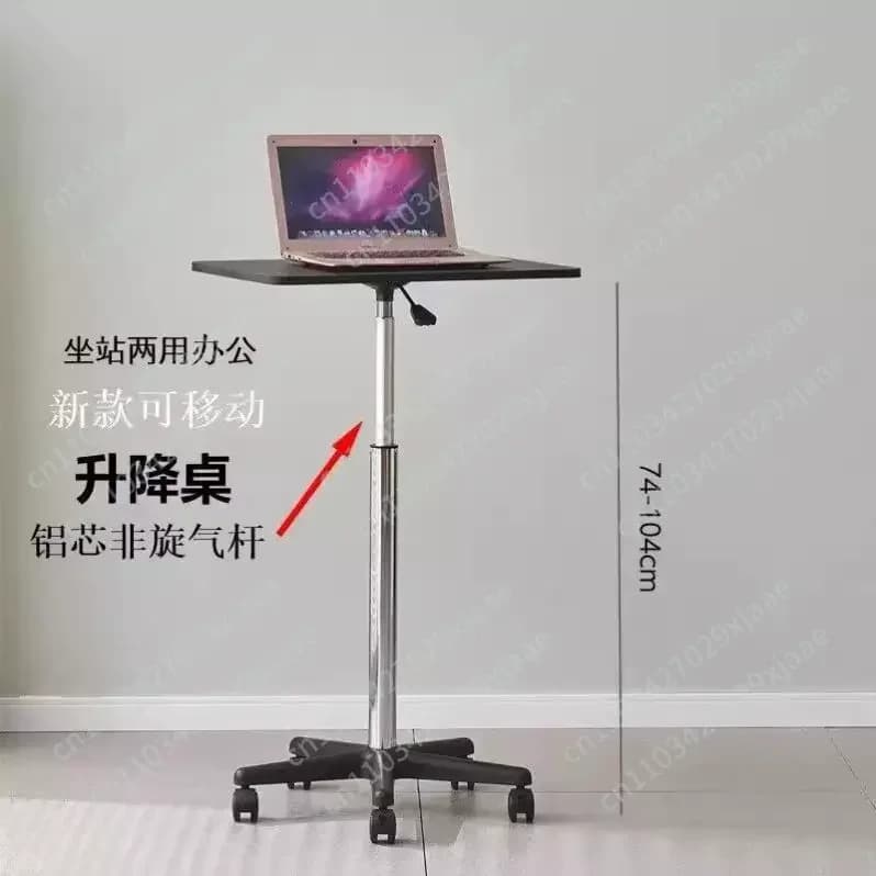 Pulley Mobile Small Table Standing Table Lifting Small Bedside Table Laptop Office Desk