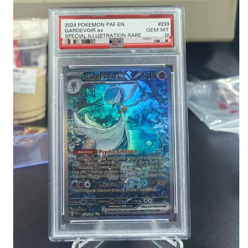 Carte Pokémon PTCG Fai-da-Te, Carte con Classificazione in Inglese, Scarlet Violet Paldean Fates, Gardevoir Ex 233, Mew Ex 053, Roaring Moon 162