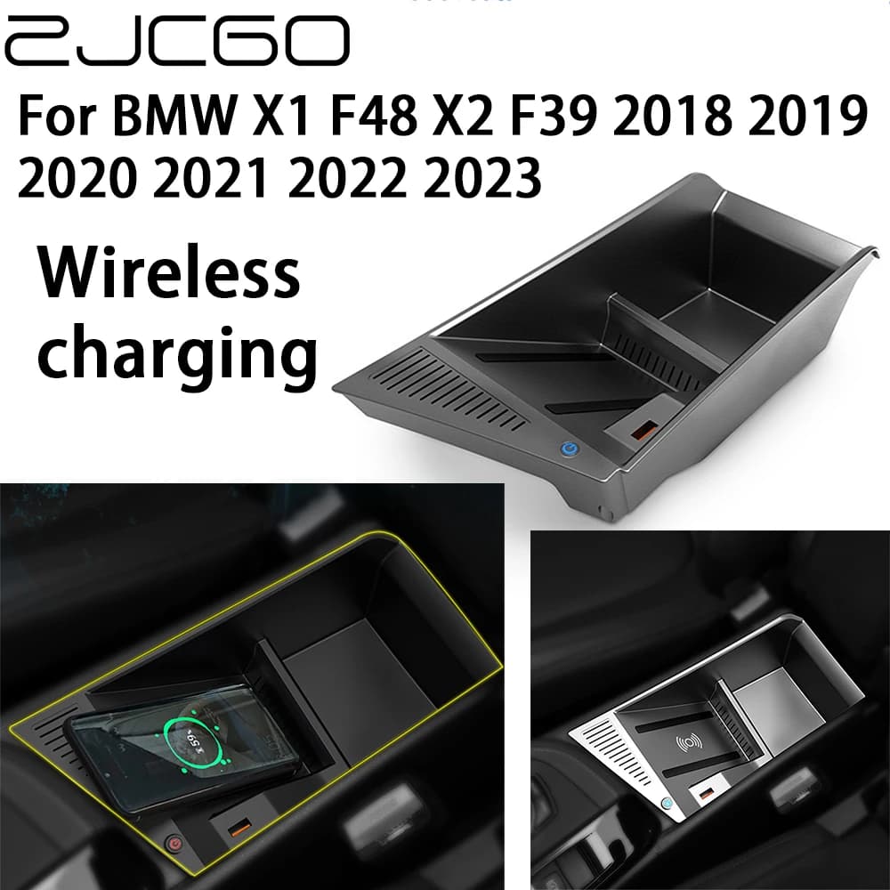 ZJCGO 15W Auto QI Refill Mobile Fast Wireless Charger for BMW X1 F48 X2 F39 2015 2016 2017 2018 2020 2021 2022 2023