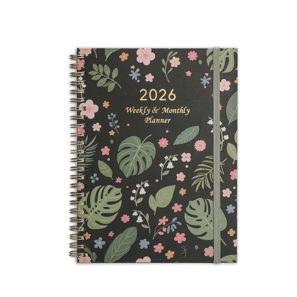 Agenda Settimanale e Mensile A5 2026, Organizer Portatile con Spirale Spessa, Calendario, Lista delle Cose da Fare, Quaderno a Spirale, Diario