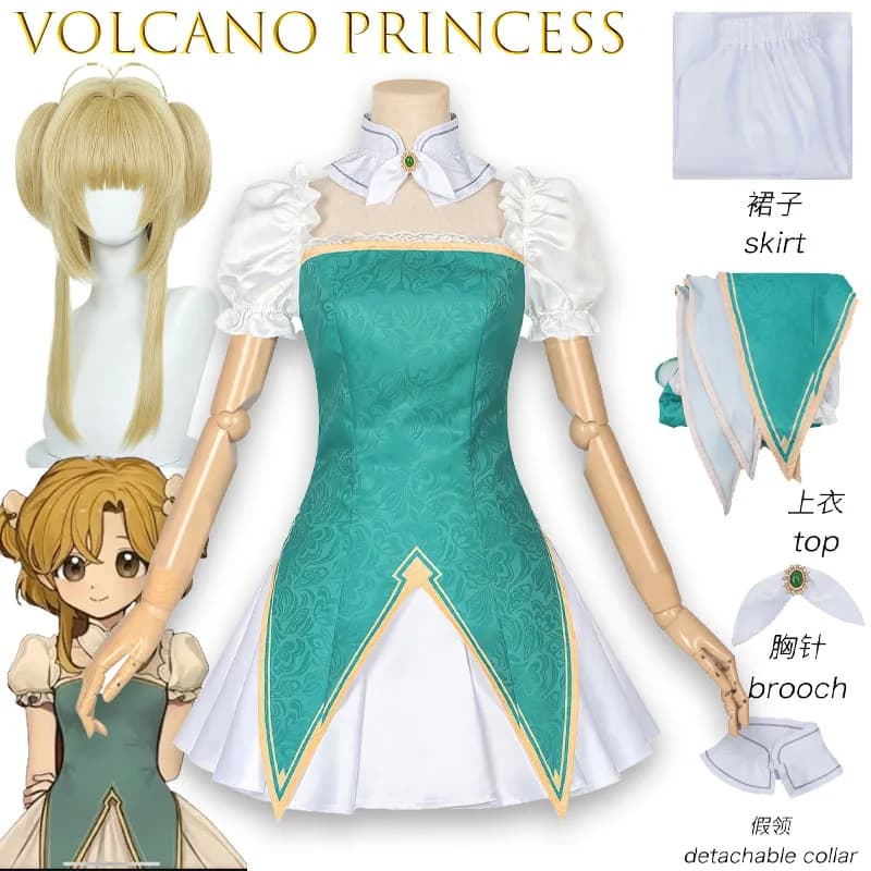 Nuovo Costume da Principessa Vulcanica per Cosplay, Halloween, Natale, Giochi di Ruolo, Feste, Giochi di Comic, Anime, S-l, Gonna Rosa, Abbigliamento Lolita