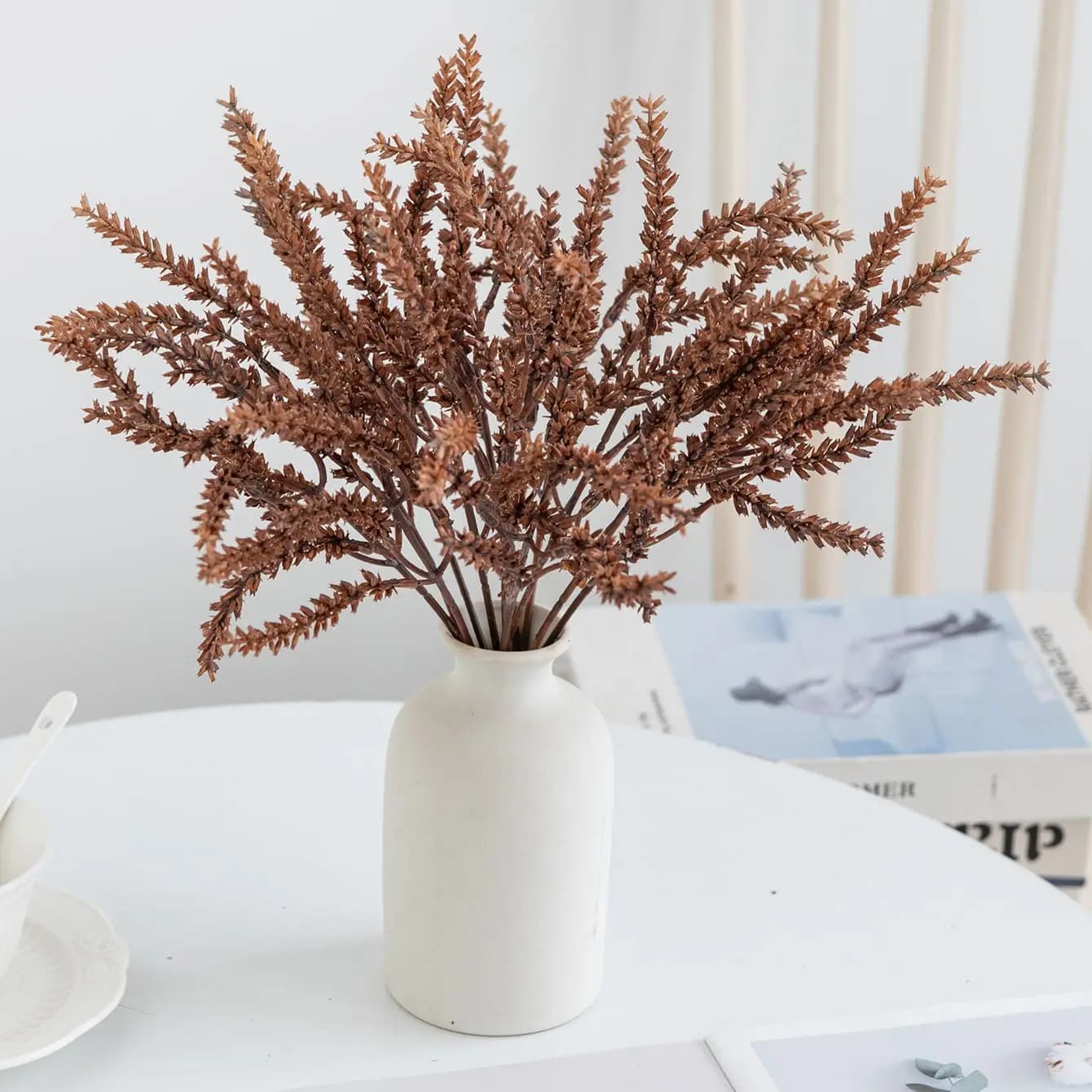 Spighe di Grano Artificiali per Decorazioni Festive, Bouquet da Matrimonio, Decorazioni per Giardino Esterno, Fiori Fai-da-te, Regalo, Decorazione per Pareti, Casa, Sala da Pranzo