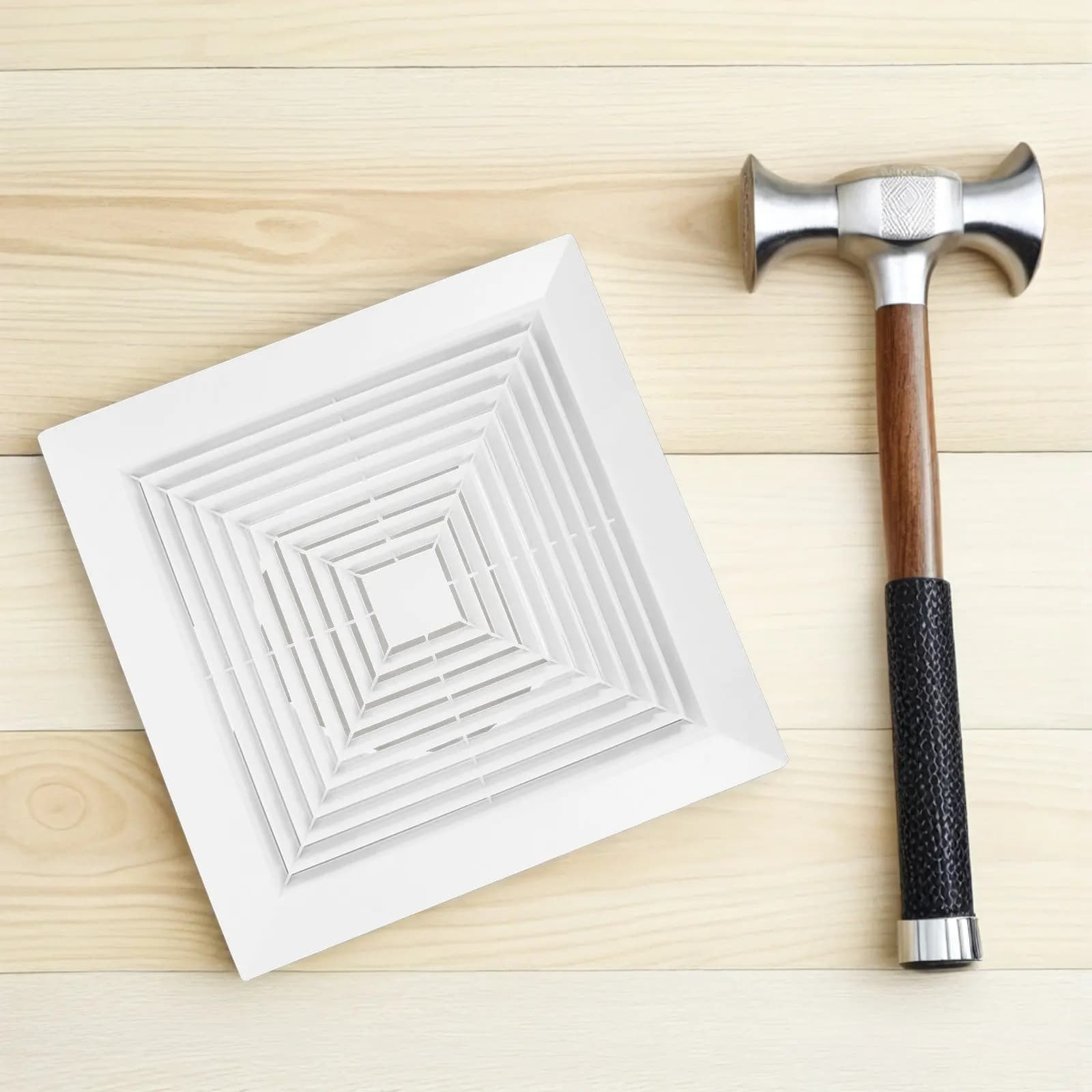 Square Ceiling Diffuser Spring Buckle Panel Bathroom Vent Cover 13.4x13.4 Bathroom Fan Cover Replacement Exhaust Fan Grille