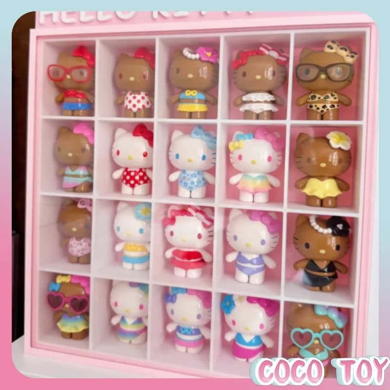 Genuine new TOPTOY Sanrio Hello Kitty Summer Swimsuit Party Blind Bag Mini Vinyl Figure Set Collectible Desk Ornament Gift